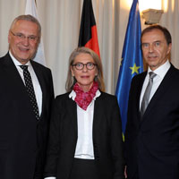 Innenminister Joachim Herrmann, Andrea Breit und Stephan Kersten